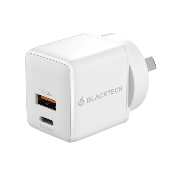 BLACKTECH BC13 GaN 35W USB‑C Charger (SAA Approved) - White