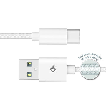 BLACKTECH 100cm USB-A to USB-C Fast Charging Cable – White - iCELL MOBILE iCELL MOBILE