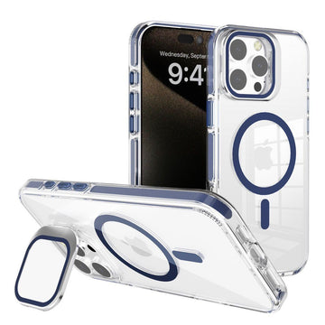 BLACKTECH J2 MagSafe Clear Case with Camera Glass Stand for iPhone 16 Pro Max - iCELL MOBILE iCELL MOBILE