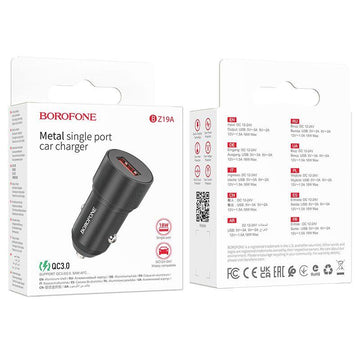 BOROFONE BZ19A 1A QC3.0 Car Charger - iCELL MOBILE iCELL MOBILE