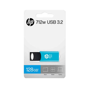 HP 712W 128GB USB 3.2 High-Speed Flash Drive – Blue - iCELL MOBILE iCELL MOBILE