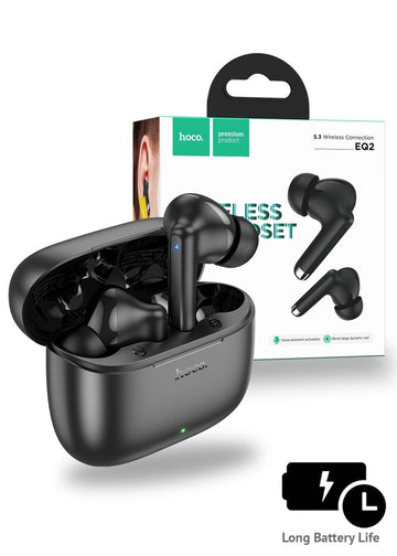 Hoco EQ2 Wireless Noise Cancelling Earphones – Black - iCELL MOBILE iCELL MOBILE