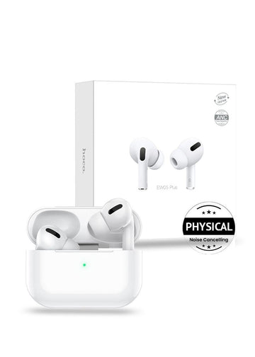 Hoco EW04 Plus True Wireless Earphones – White (Physical Noise Cancellation) - iCELL MOBILE iCELL MOBILE
