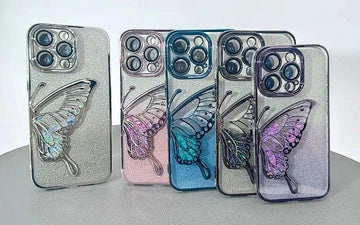 Kinglink Glitter Sandy Butterfly Case for iPhone 16 Pro Max - iCELL MOBILE iCELL MOBILE