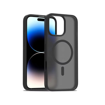 Smooth Touch Magnetic Case for iPhone 15 Pro - Frosted Black - iCELL MOBILE iCELL MOBILE