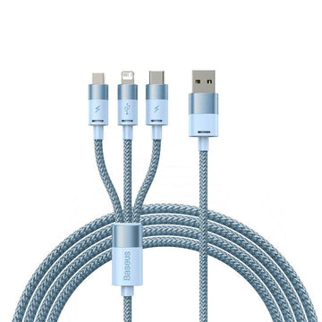 Baseus One-For-Three 3.5A Fast Charging Data Cable - 1.2m - iCELL MOBILE iCELL MOBILE