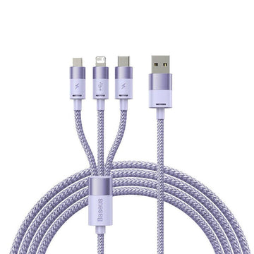 Baseus One-For-Three 3.5A Fast Charging Data Cable - 1.2m - iCELL MOBILE iCELL MOBILE
