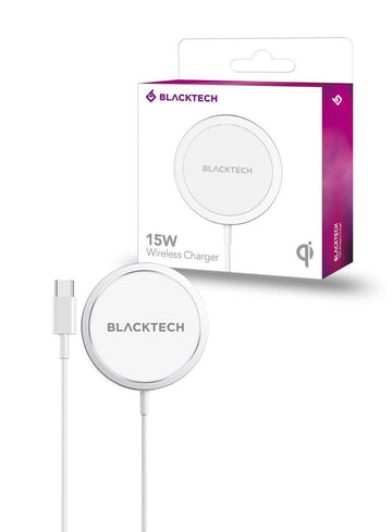 BLACKTECH 15W Magnetic Qi Wireless Charger - White - iCELL MOBILE iCELL MOBILE