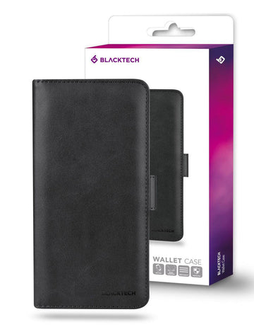 OPPO A74 (2021) 5G BLACKTECH Centurion Wallet Case - Black - iCELL MOBILE iCELL MOBILE