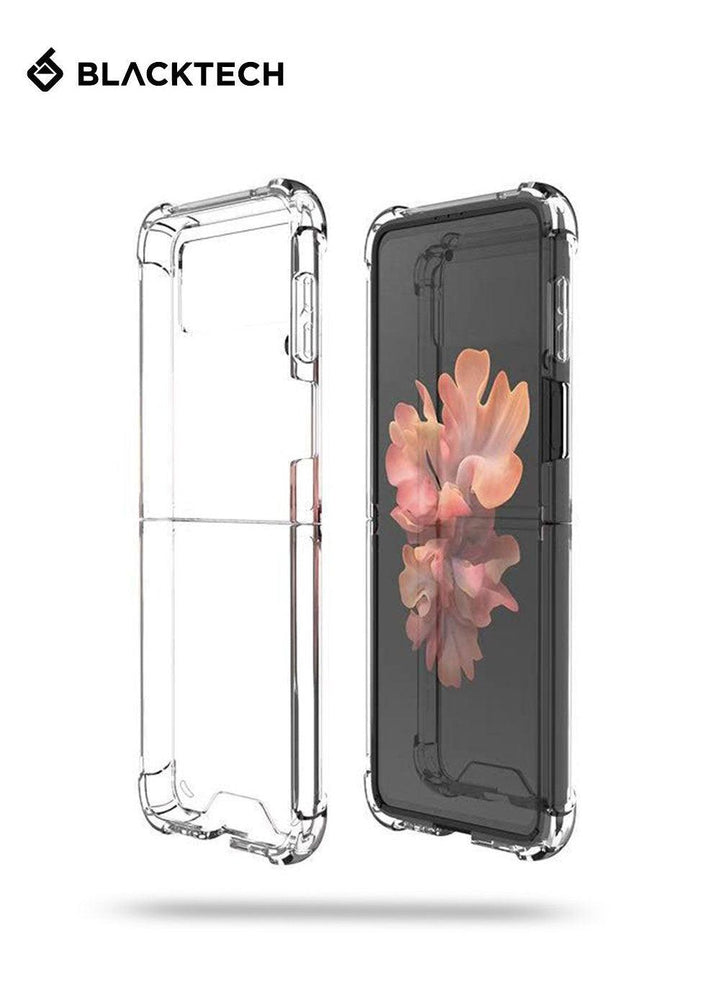 Galaxy Z Flip 6 BLACKTECH 2-Piece Clear Hard Protective Case - iCELL MOBILE