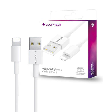 BLACKTECH Fast Charging Lightning Cable - 2m - iCELL MOBILE iCELL MOBILE