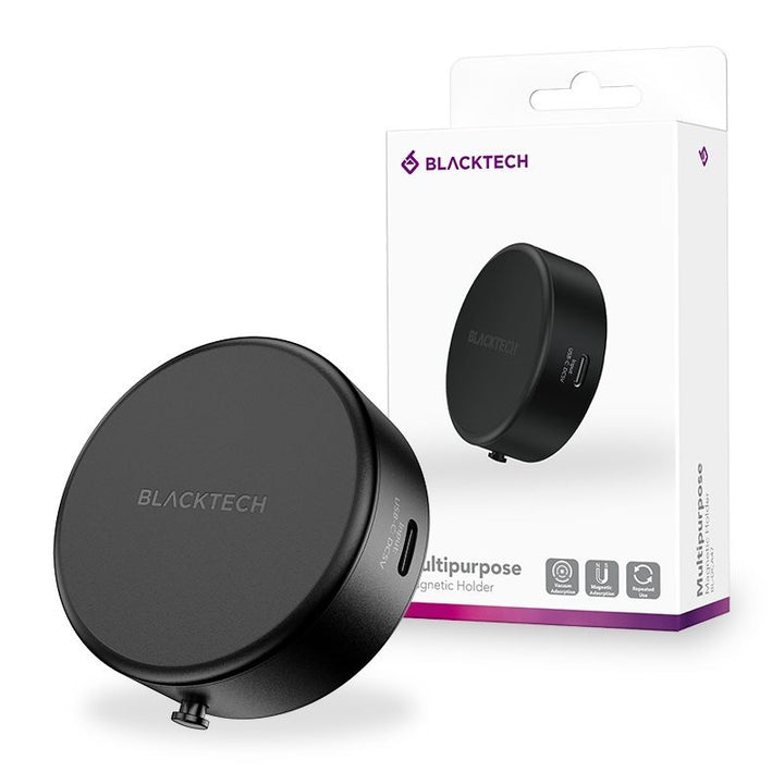 BLACKTECH BL-DCA47 Magnetic Aluminum Holder – Black (MagSafe)