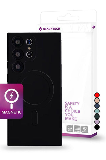 Galaxy S24 Ultra BLACKTECH Soft Feeling Soft Micro Fiber Magnetic Case - iCELL MOBILE iCELL MOBILE
