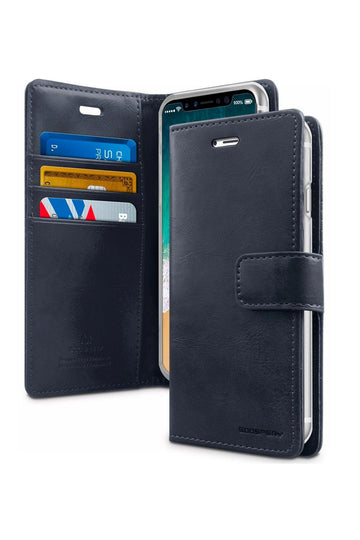 iPhone 14 Pro Max Goospery Mercury Blue Moon Wallet Case - iCELL MOBILE iCELL MOBILE