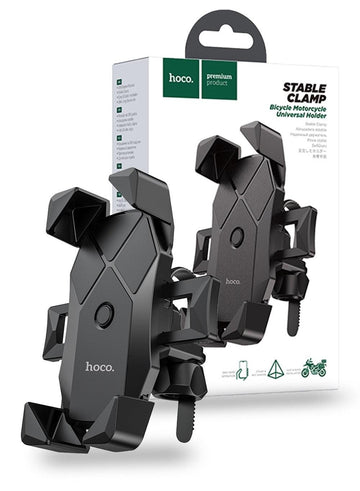 Hoco CA58 One Button Bicycle Motorcycle Universal Holder - Black - iCELL MOBILE iCELL MOBILE