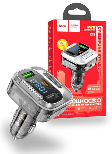 Hoco E75 Car Bluetooth MP3 FM Transmitter Charger - Black - iCELL MOBILE iCELL MOBILE