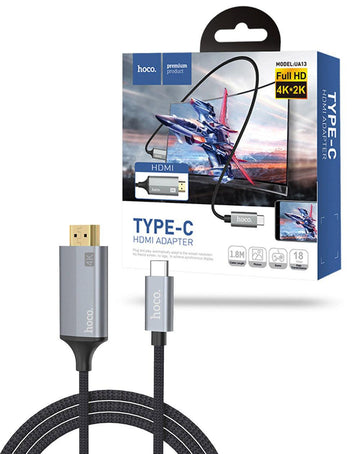 Hoco UA13 HDMI to USB-C Adapter - 1.8M Cable - iCELL MOBILE iCELL MOBILE