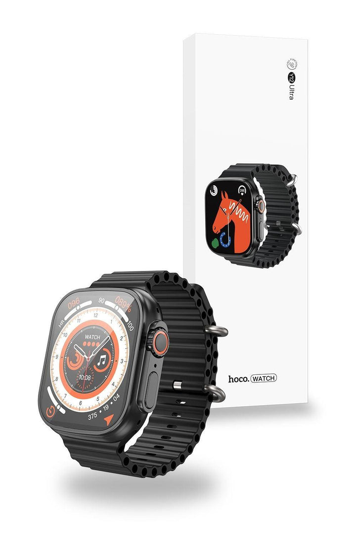 Hoco Y12 Ultra 49mm Smart Sports Watch (Call Version) - Black - iCELL MOBILE