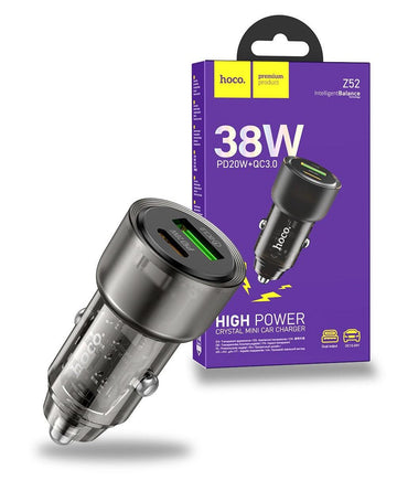 Hoco Z52 PD38W 1C1A Spacious Car Charger - Black - iCELL MOBILE iCELL MOBILE