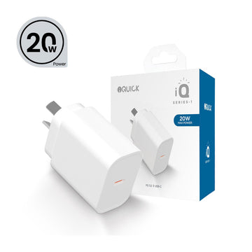 iQuick 20W PD3.0 USB-C Fast Charging Adapter - White - iCELL MOBILE iCELL MOBILE