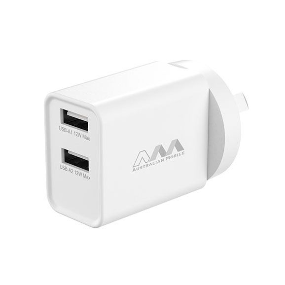 Australian Mobile AMC03 12W USB-A Power Adapter – White (SAA)
