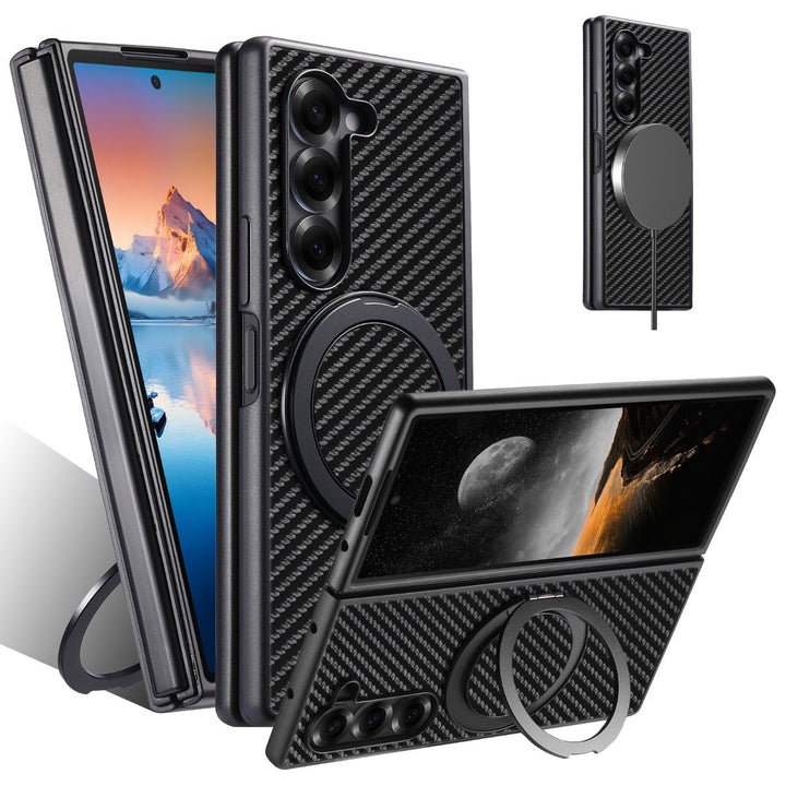 Samsung Z Fold 7 BLACKTECH CarbonMag Armor Case – MagSafe, Black