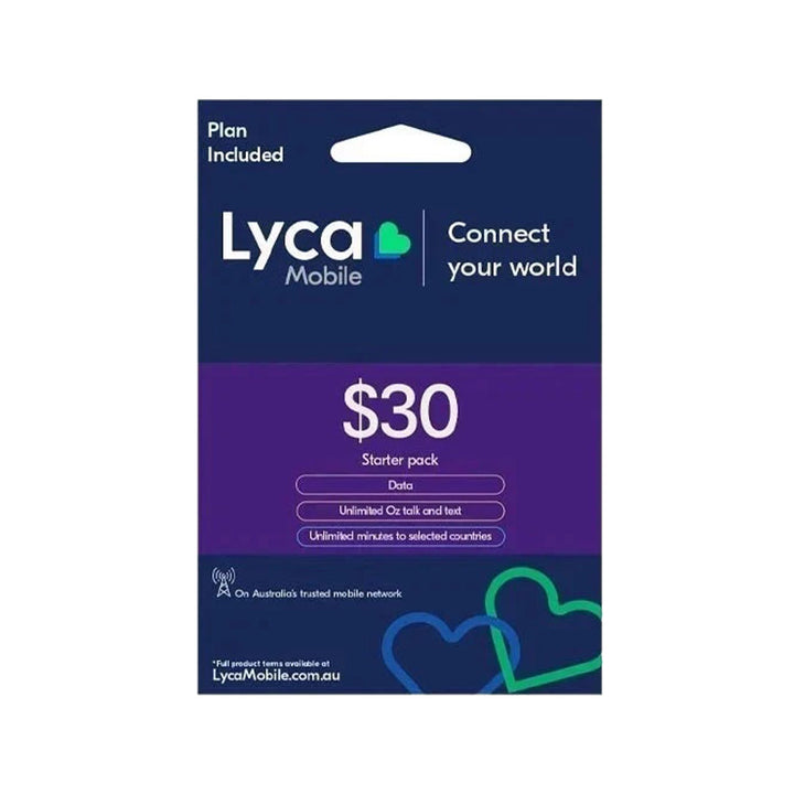 $30 Unlimited Plan S LycaMobile Prepaid Starter Pack