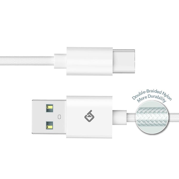 BLACKTECH 100cm USB-A to USB-C Fast Charging Cable – White - iCELL MOBILE 