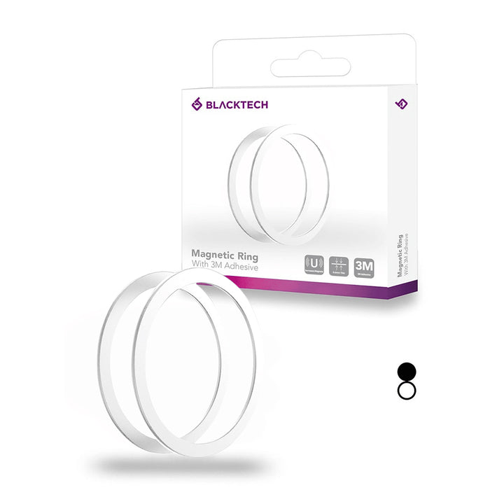 BLACKTECH 2Pcs Magnetic Ring Pack - White