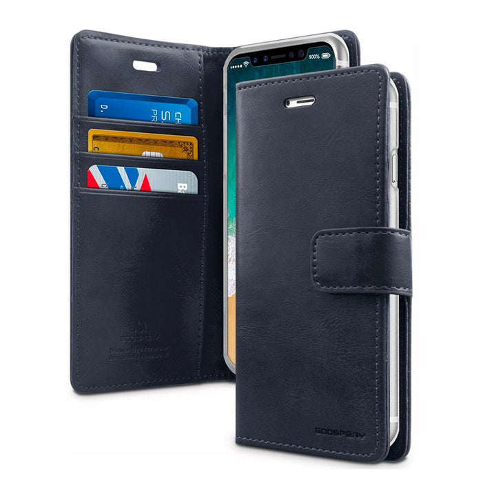 Galaxy S24 Plus Goospery Mercury Blue Moon Wallet Case
