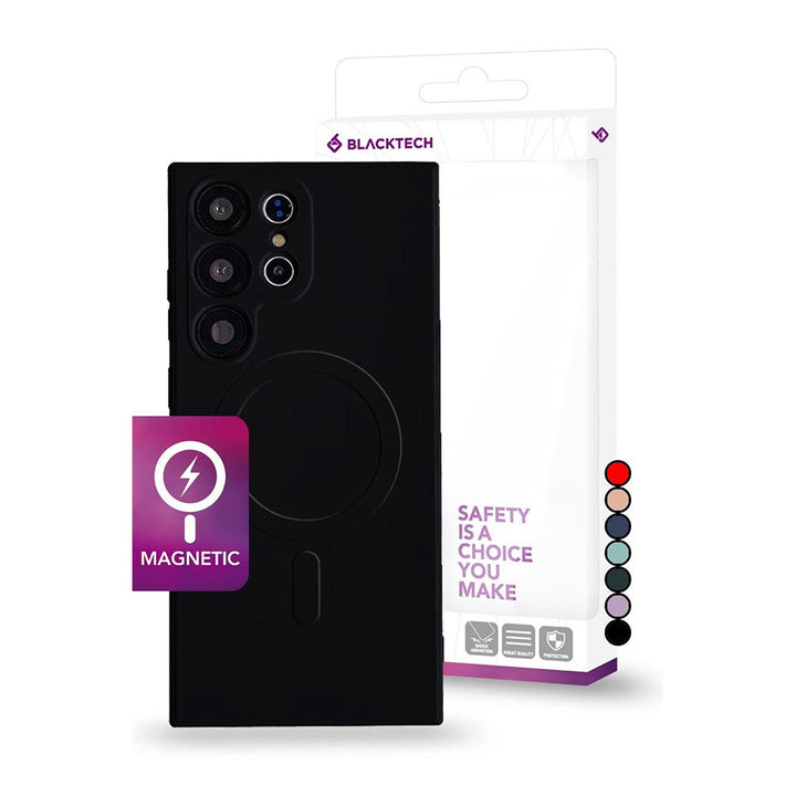 Galaxy S24 Ultra BLACKTECH Soft Feeling Soft Micro Fiber Magnetic Case
