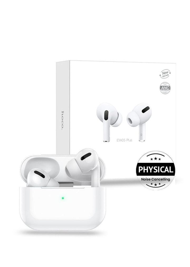 Hoco EW04 Plus True Wireless Earphones – White (Physical Noise Cancellation) - iCELL MOBILE 