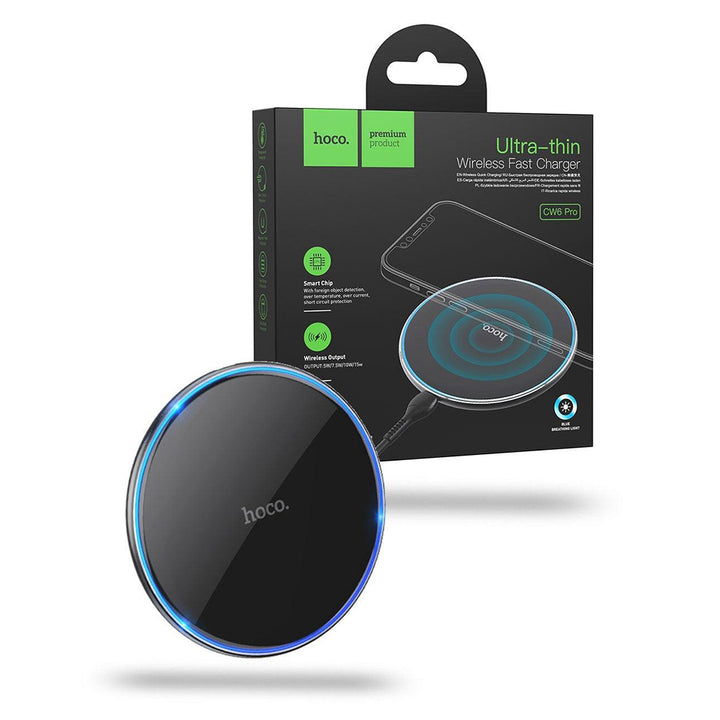 Hoco CW6 Pro 15W Wireless Charger - Black