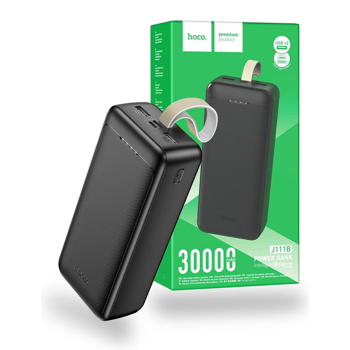 Hoco J111B 30000mAh Smart Power Bank – Black