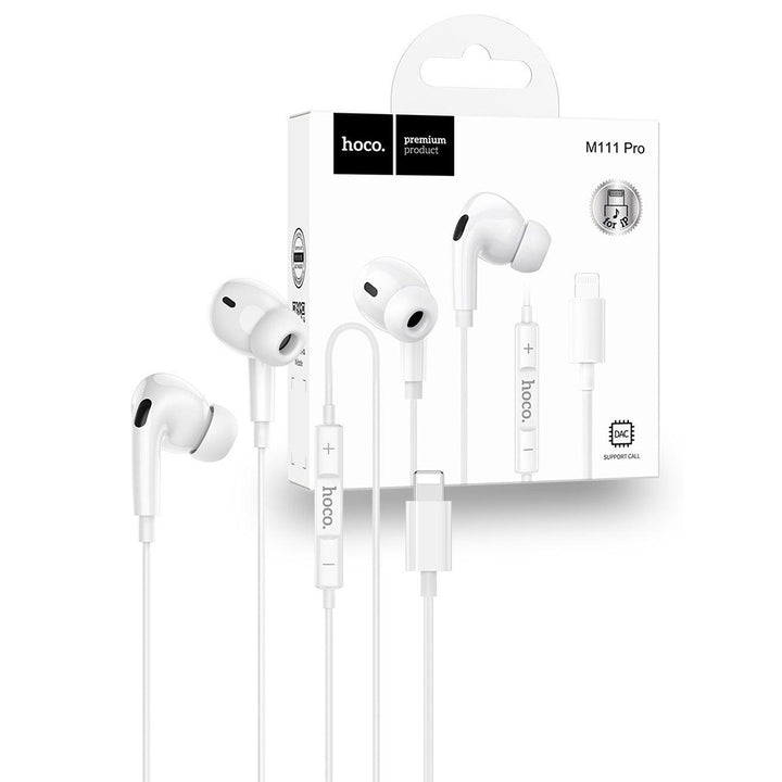 Hoco M111 Pro Digital Lightning Handsfree - White