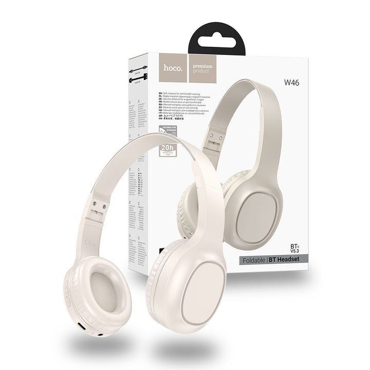 Hoco W46 Charm Bluetooth Headphones – Black & White