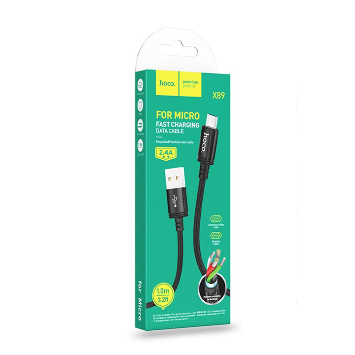 Hoco X89 Braided Charging Micro-USB Data cable - 1m