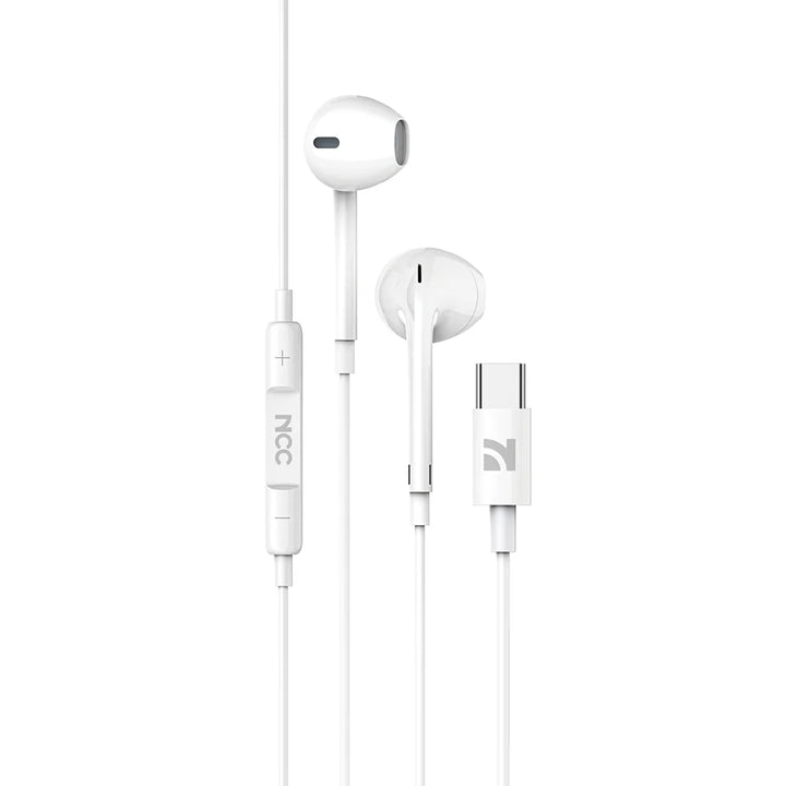 NCC E11-C Wired Type-C Earphones with Microphone (1.2M) – Plug & Play