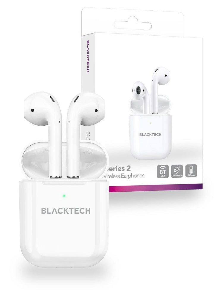 BLACKTECH BL-DES03 True Wireless Earphones - White - iCELL MOBILE 