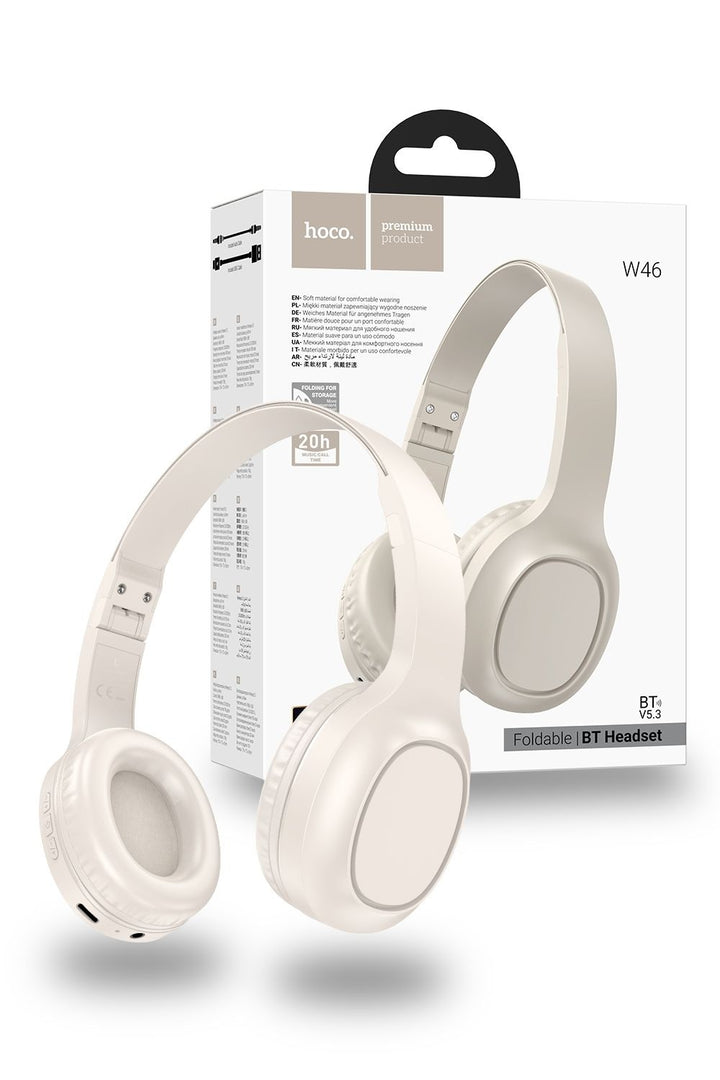 Hoco W46 Charm Bluetooth Headphones – Black & White