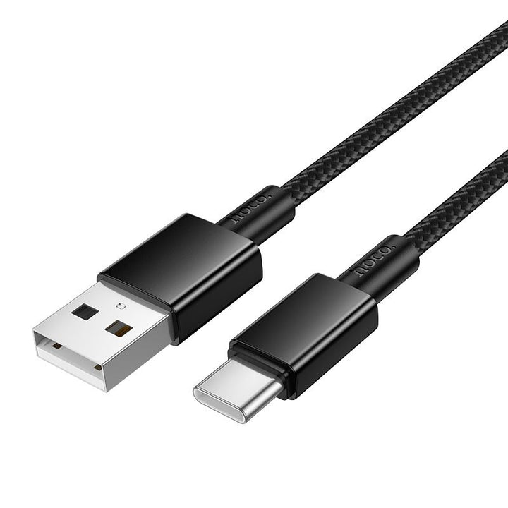 Hoco X119 USB-A to USB-C Braided Super Tough Cable (1m) - Black