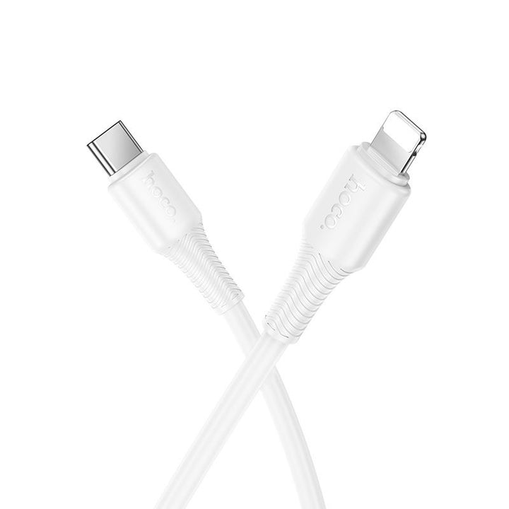 Hoco X120 PD27W USB-C to Lightning Cable - Bend-Resistant (White)