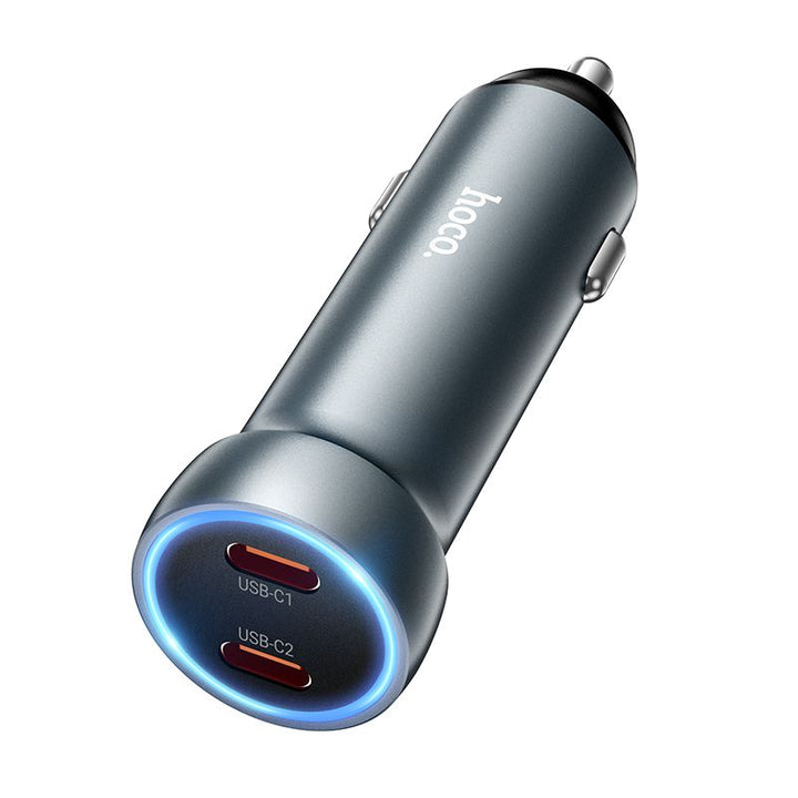 Hoco Z54B Prosperous PD60W 2C car charger – metal grey