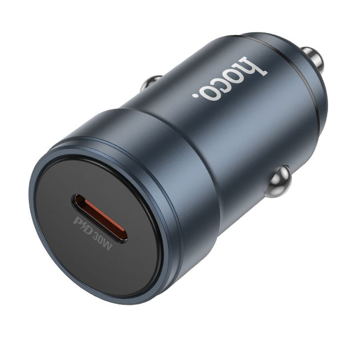 Hoco Z57 Glorious single-port PD30W car charger – metal gray