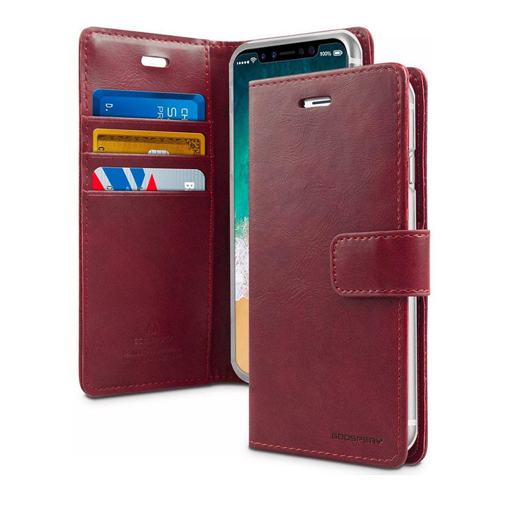 iPhone 14 Pro Max Goospery Mercury Blue Moon Wallet Case