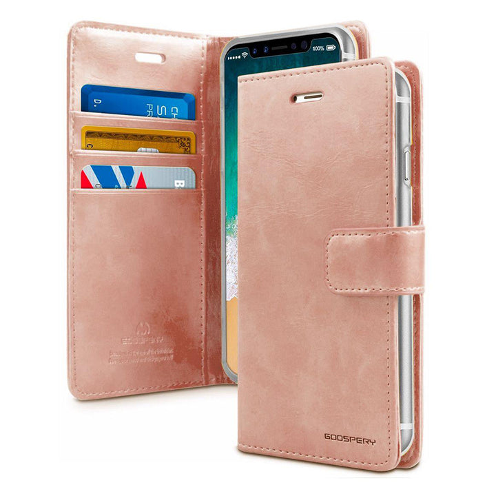 iPhone 14 Plus Goospery Mercury Blue Moon Wallet Case