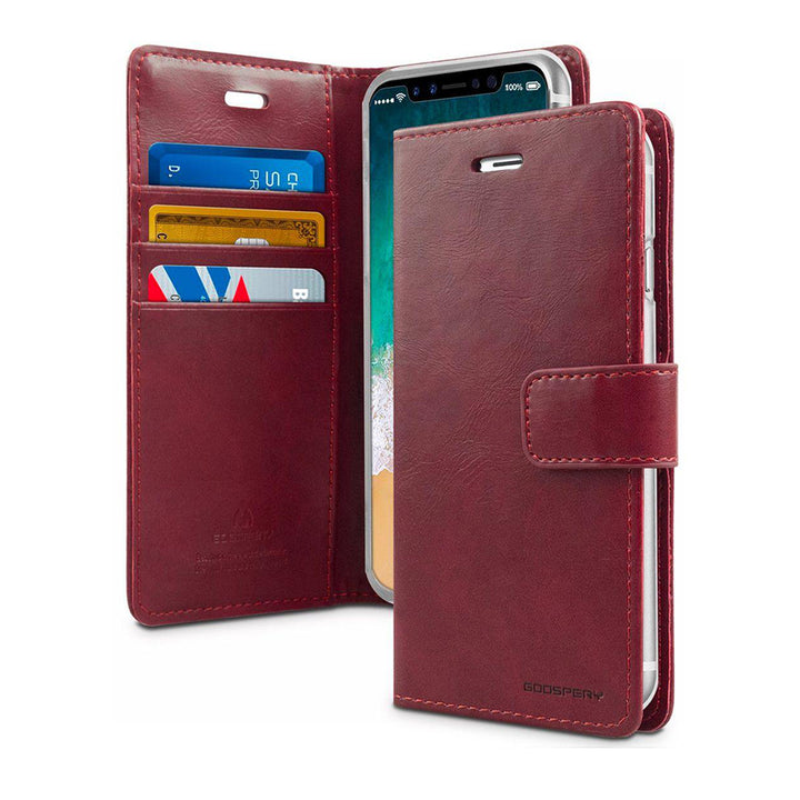 iPhone 15 Plus Goospery Mercury Blue Moon Wallet Case