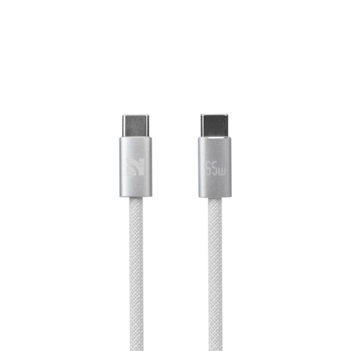 NCC XC-0111 65W USB-C to USB-C Braided Cable (1.2M) – White