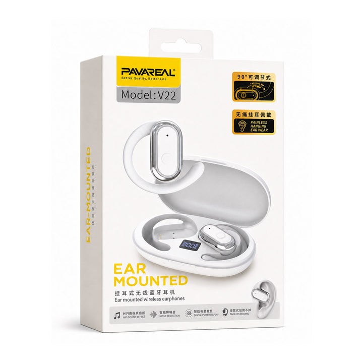PAVAREAL V22 Wireless Ear-Hook Earbuds - Bluetooth 5.3 & Hi-Fi